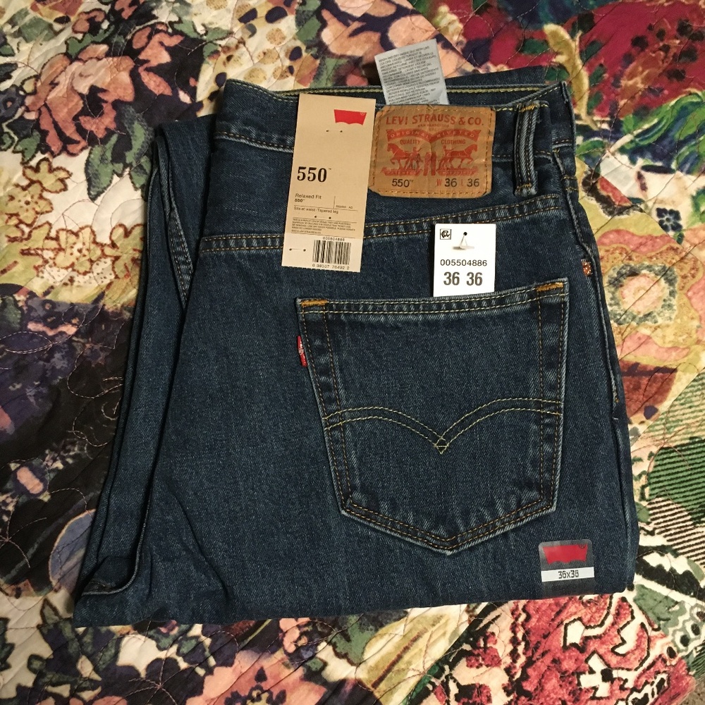 Levi's 550 Blue Denim Jeans Men's Size 36x36